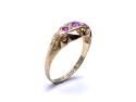 18ct Synthetic Ruby & Diamond Ring 1919