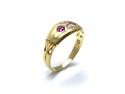 Edwardian 18ct Yellow Gold Ruby & Diamond Ring