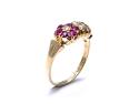 Synthetic Ruby & Diamond Cluster Ring
