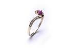 9ct Yellow Gold Ruby & Diamond Fancy Ring