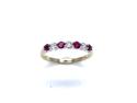 9ct Yellow Gold Ruby & Diamond 7 Stone Ring
