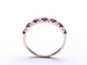 9ct Yellow Gold Ruby & Diamond Half Eternity Ring
