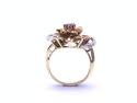 18ct Ruby and Diamond Flower Ring