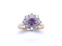 18ct Ruby & Diamond Cluster Ring