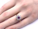 18ct Ruby & Diamond Cluster Ring