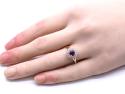 9ct Yellow Gold Ruby & Diamond Double Halo Ring