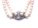 Diamond & Cultured Pearl Double String