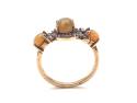 9ct Opal & White Zircon 3 Stone Ring