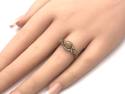 9ct Opal & White Zircon 3 Stone Ring