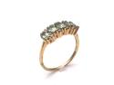 9ct Green Garnet and White Zircon Ring