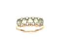 9ct Green Garnet and White Zircon Ring