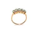 9ct Green Garnet and White Zircon Ring
