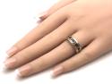 9ct Garnet & White Topaz Eternity Ring