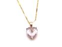 9ct Pink Amethyst Pendant & Chain