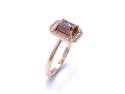 9ct Rose Gold Diamond Halo Ring 1.62ct