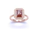 9ct Rose Gold Diamond Halo Ring 1.62ct