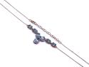 9ct Blue Zircon & Diamond Necklet