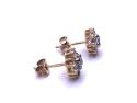 9ct Leuco Sapphire & Zircon Earrings