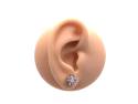 9ct Leuco Sapphire & Zircon Earrings