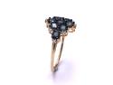 9ct Nigerian Sapphire & Diamond Ring