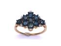 9ct Nigerian Sapphire & Diamond Ring