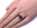 9ct Nigerian Sapphire & Diamond Ring