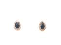 9ct Yellow Gold Sapphire & Diamond Stud Earrings