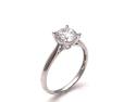 9ct White Gold CZ Solitaire Ring 6.5mm