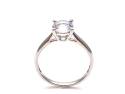 9ct White Gold CZ Solitaire Ring 6.5mm