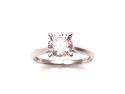 9ct White Gold CZ Solitaire Ring 6.5mm