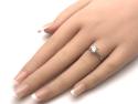 9ct White Gold CZ Solitaire Ring 6.5mm