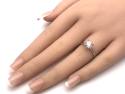 9ct White Gold CZ Solitaire Ring 7mm