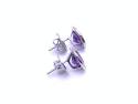 18ct Amethyst & Diamond Halo Earrings