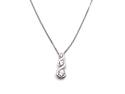 9ct CZ 3 Stone Pendant & Chain