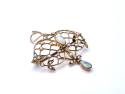 An Old Opal & Pearl Brooch & Pendant / Brass Pin