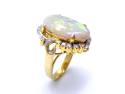 18ct Yellow Gold Opal & Diamond Ring