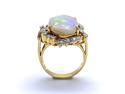 18ct Yellow Gold Opal & Diamond Ring