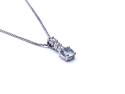 Platinum Aquamarine & Diamond Pendant & Chain