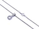 Platinum Aquamarine & Diamond Pendant & Chain