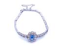 Art Deco Aquamarine & Diamond Bracelet App 2.80ct