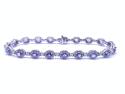 18ct White Gold Tanzanite & Diamond Bracelet