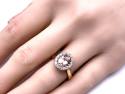 18ct Rose Gold Morganite and Diamond Cluster Ring