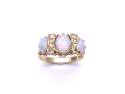 18ct Yellow Gold Opal & Diamond Ring