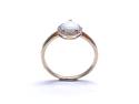 9ct Yellow Gold Opal & Diamond Pear Halo Ring