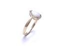 9ct Yellow Gold Opal & Diamond Pear Halo Ring