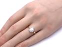 9ct Yellow Gold Opal & Diamond Pear Halo Ring