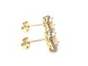 9ct Yellow Gold Opal & Diamond Stud Earrings