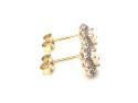 9ct Yellow Gold Opal & Diamond Stud Earrings