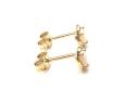 9ct Heart Shaped Opal & Diamond Stud Earrings