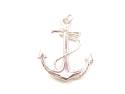 Silver Anchor & Rope Pendant 50x40mm